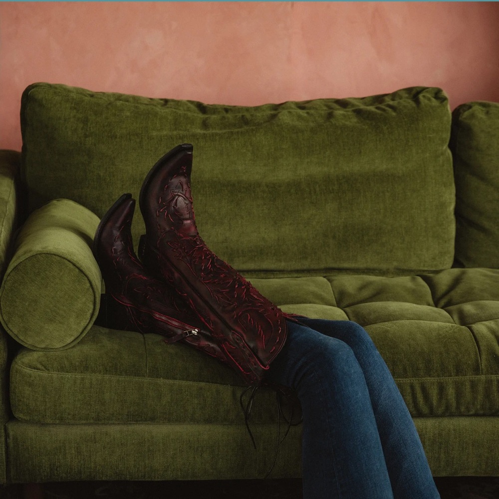 Lane reverie black cherry size 7.5 cowgirl boots - Picture 10 of 16